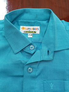 7 Y BOYS Traditional Blue Cotton Shirt
