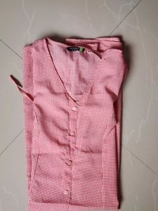 Red Gingham Mini Dress