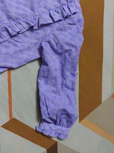Lavender Ruffle Blouse