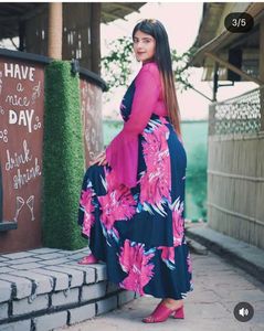 Beautiful Maxi Dress With Sheer Top Underneath