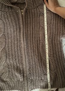 💐 Warm Hand Knit Urbanic Lavender Grey Sweater Hoodie 💐