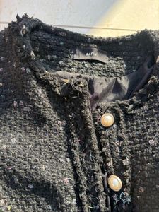 Chic Black Tweed Jacket