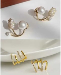 Pearl & Crystal Ear Cuff Set