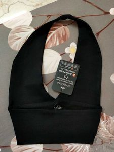 Black Halter Neck Crop Top