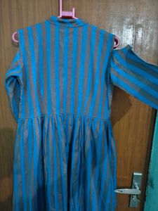 Blue Striped Kurti