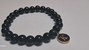 Black Beaded Bracelet