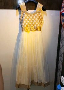 Gold Embroidered Party Dress