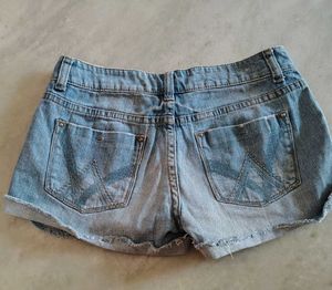 Denim Ripped Shorts