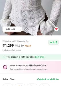 Newme White Lace Off Shoulder Top