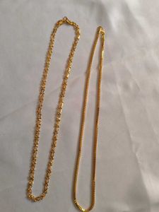 Two Gold Chains For Men's wear