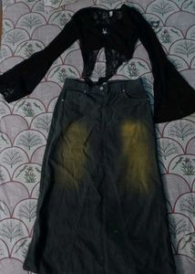 Bell Sleeve Gothic Lace Top