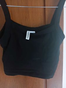 H&amp;M black strappy top
