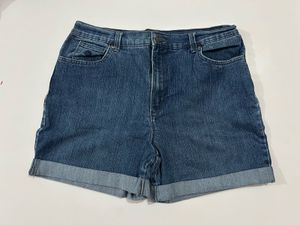 Cuffed Denim Shorts