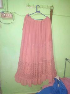 Red Embroidered Anarkali Dress