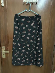 Floral Print Midi Skirt