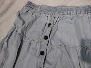 Tiered Denim Skirt