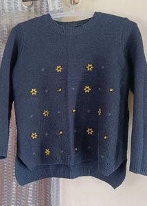 Cozy Blue Knit Sweater