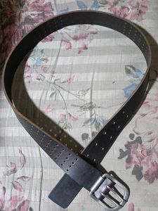 Leather Belt with Unique Buckle