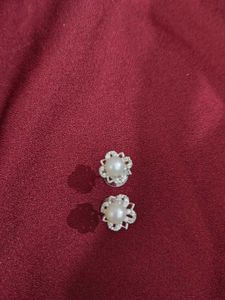 Original Pearl Stud Earrings With Certificate