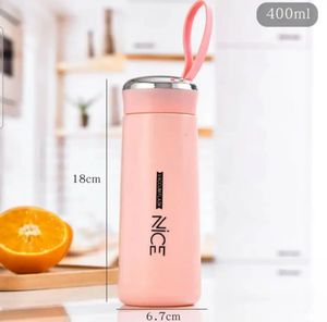 Nice flask Glass Water Bottle 400 ml Pack of 1