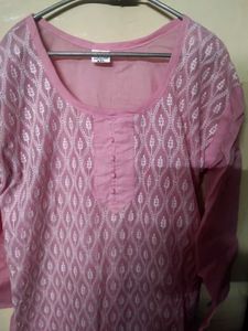 Pink Embroidered Kurta