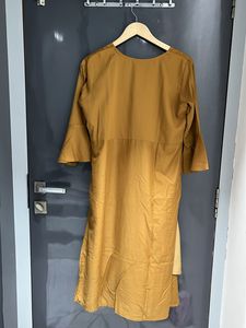 Heavy Mustard Bead work Embroidery Kurti