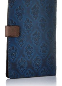 Royal Blue Embossed Leather Wallet by Holii