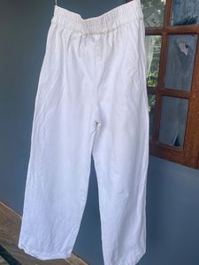 White Wide Leg jeans Pants worn once