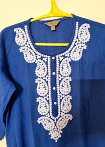 Blue A Line Kurta Set