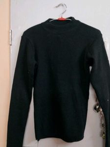 Black Turtleneck Long Sleeve Top
