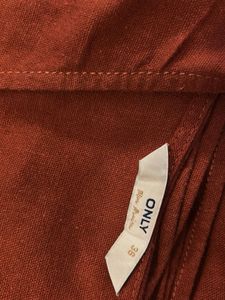Rust Button-Front Dress