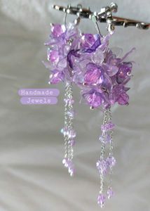 Purple/Black Theme Handmade Earrings
