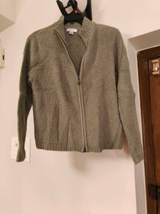 Soft Olive Green Cardigan Sweater