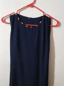 Navy Blue Sheer Cardigan Kurta