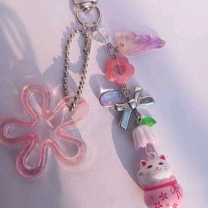 maneki neko  Cat Keychain Charm