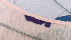 Shrishti Peach Chikan Work Kurta
