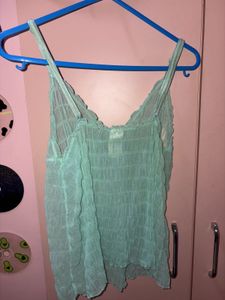 Mesh Blue Top Y2K
