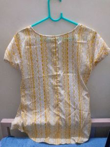 Yellow Printed Top