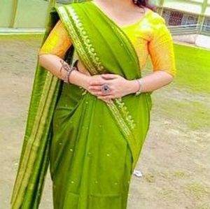 Green & Gold Saree