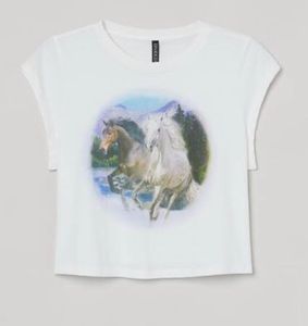 white H&amp;M crop top