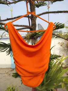 Orange Sleeveless Top