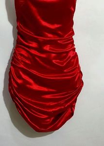 Red Ruched Bodycon