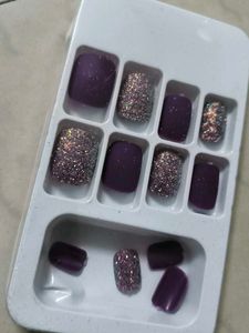 Purple Nails 💅 Wid Glitter