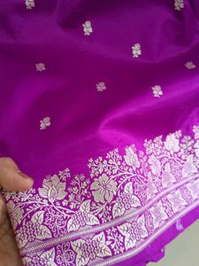 Purple Banarasi Silk Saree