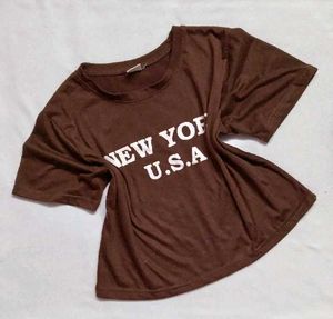 Brown 'New York' T-Shirt