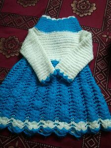 Crochet Handmade Frock For Baby Girl