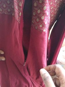 Draped Maroon Dress