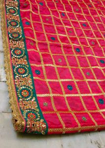 Embroidered Elephant Work Saree
