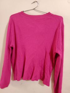 Brand H&amp;M Size M/L Bright Pink Top