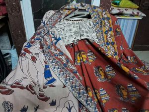 GentlyUsed Hand-Painted KalamkariSaree With Blouse